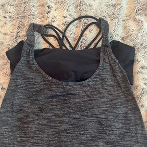 Lulu lemon Gray and Black Strappy Tank Top